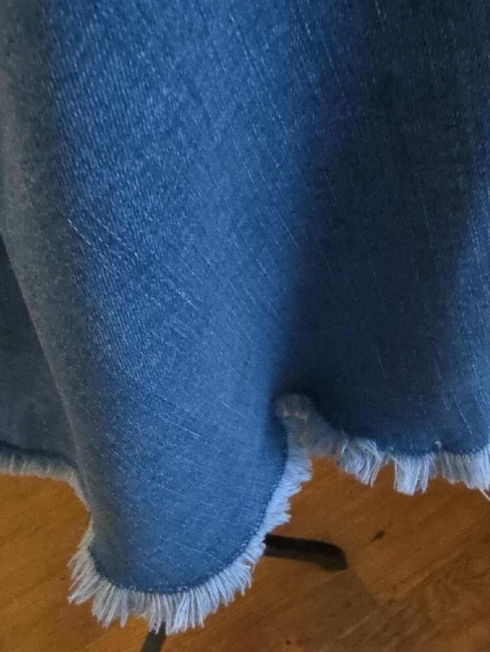 Mossimo Supply Co. Denim-Blue V-Neck Frayed Hem Camisole - Picture 5 of 5